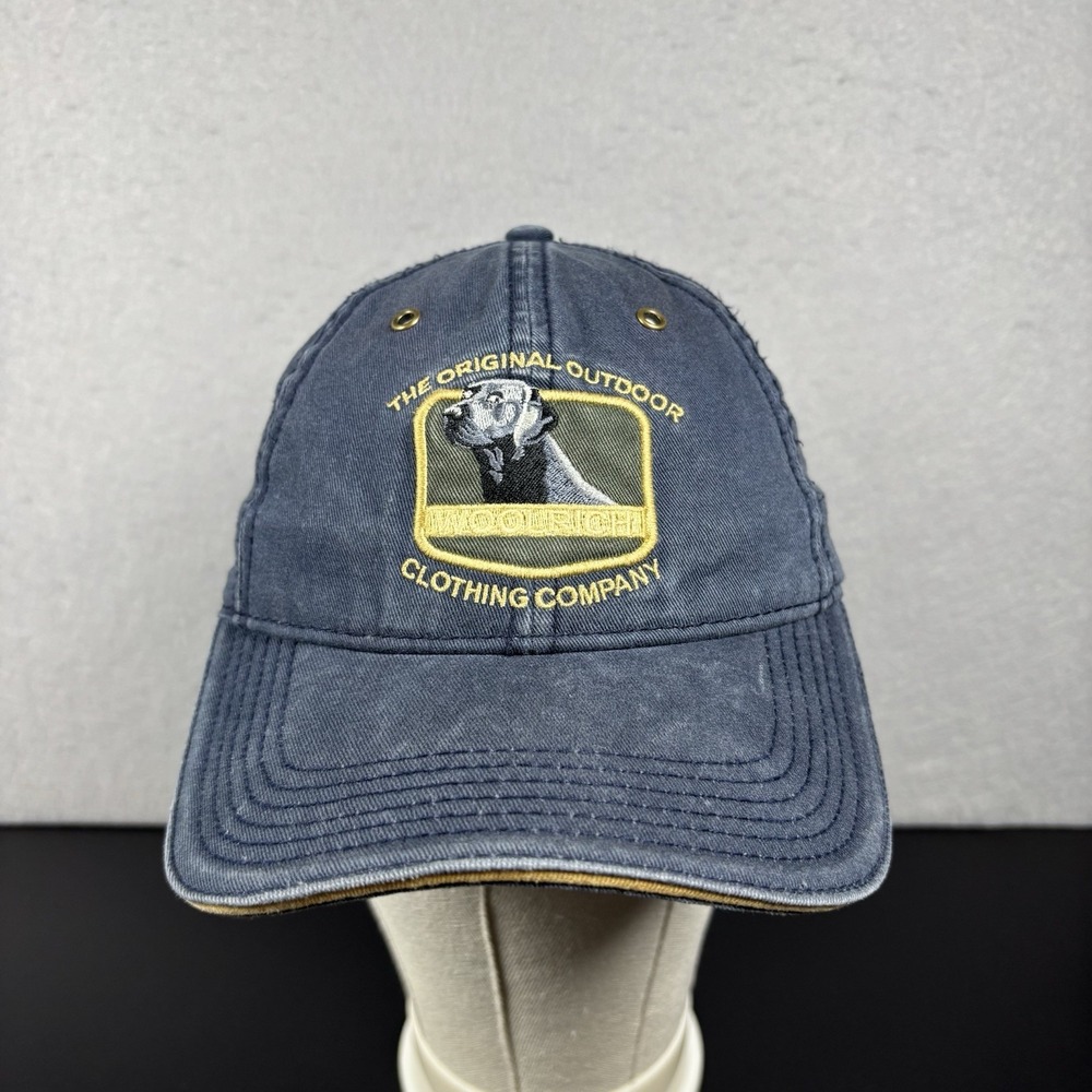 Woolrich Baseball Cap Black Lab Embroidered Unisex OSFM Hat Navy Blue Outdoor